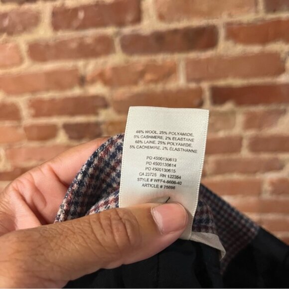 Aritzia Wilfred Wool Cashmere Blend Trousers Houndstooth Size 6 - Picture 8 of 8